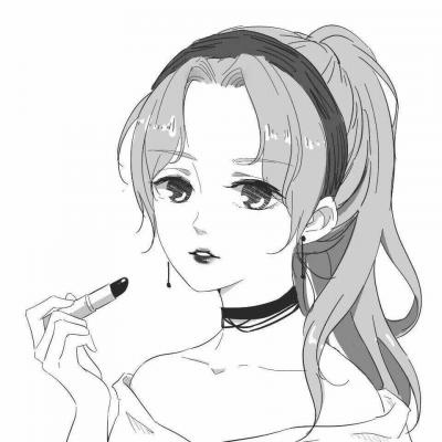 卡通情侣手机头像一男一女一对分开的 情侣头像一对两张分开