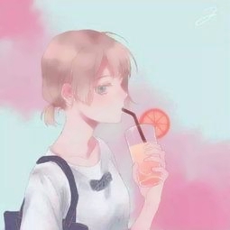 愿我们不负深情 情头动漫一男一女可爱分开