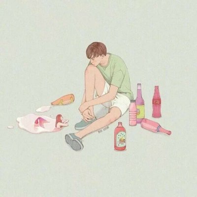 高清好看的插画情侣头像一男一女图片 情侣头像韩国插画情侣