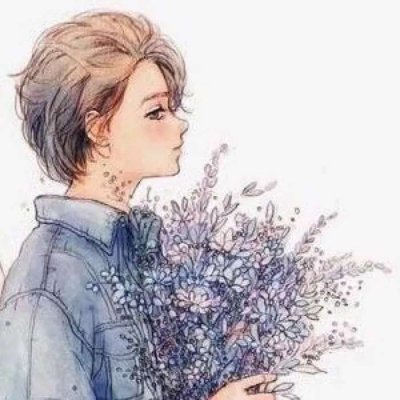 高清好看的插画情侣头像一男一女图片 情侣头像韩国插画情侣