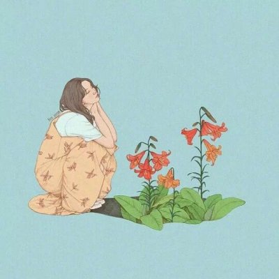 高清好看的插画情侣头像一男一女图片 情侣头像韩国插画情侣