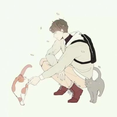 高清好看的插画情侣头像一男一女图片 情侣头像韩国插画情侣