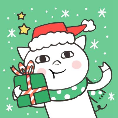 高清戴圣诞帽的圣诞动漫情侣头像图片 卡通圣诞节情侣头像