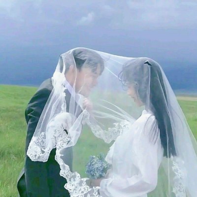 高清好看穿婚纱的情侣头像两张图片 婚纱情侣头像一对两张