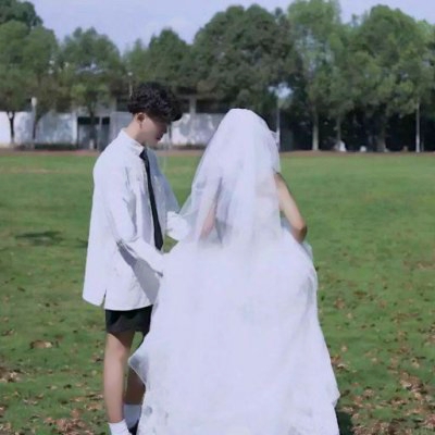 高清好看穿婚纱的情侣头像两张图片 婚纱情侣头像一对两张