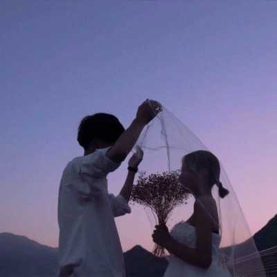 高清好看穿婚纱的情侣头像两张图片 婚纱情侣头像一对两张