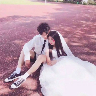 高清好看穿婚纱的情侣头像两张图片 婚纱情侣头像一对两张
