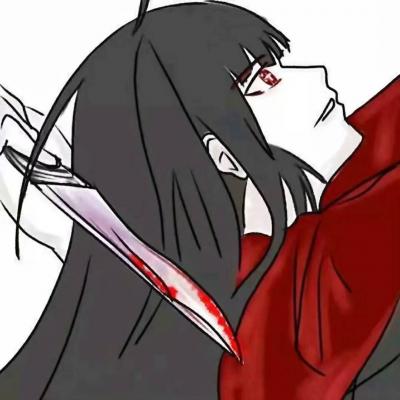 有点恐怖血腥的丧气头像动漫情侣图片 丧气动漫情侣头像高清