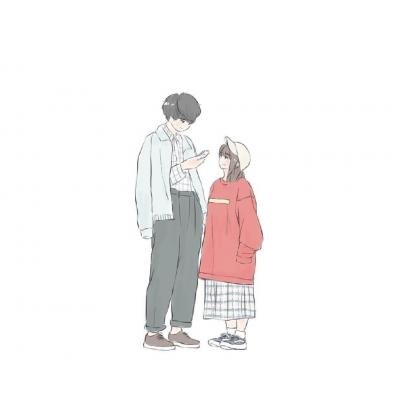 高清好看简单的情侣漫画qq头像一对两张图片 qq头像情侣漫画两张