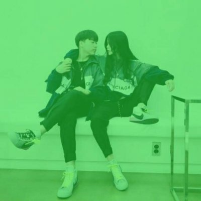 qq情侣头像绿色系,高清好看的绿色系qq情侣头像一对两张