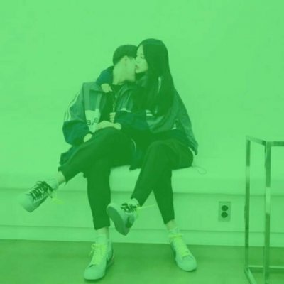 qq情侣头像绿色系,高清好看的绿色系qq情侣头像一对两张