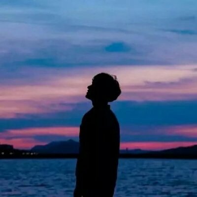 落日夕阳情侣头像,高清唯美好看的夕阳情侣头像一对两张