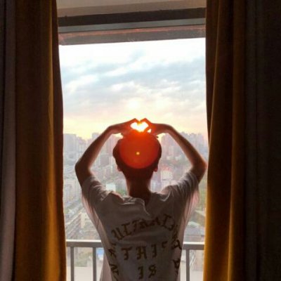 落日夕阳情侣头像,高清唯美好看的夕阳情侣头像一对两张