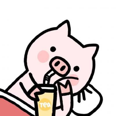 卡通粉色猪情侣头像,高清可爱的猪情侣卡通头像超萌图片