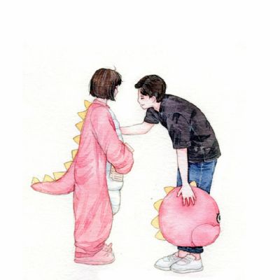 好看恩爱温馨的情侣高清头像漫画 温馨情侣头像