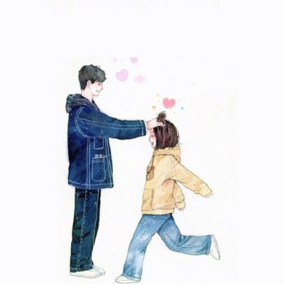 好看恩爱温馨的情侣高清头像漫画 温馨情侣头像