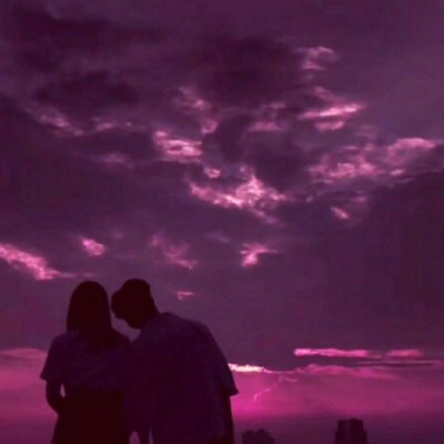 高清好看的落日黄昏情侣头像背影 黄昏情侣头像一对两张
