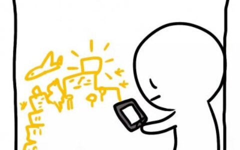 高清好看的方框手绘小人情侣头像两个小白人 方框小白人情侣头像