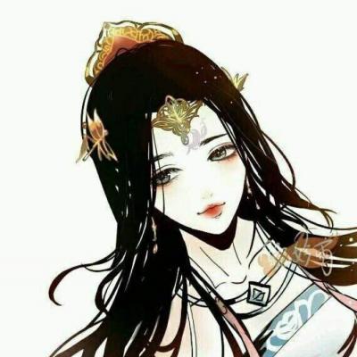 高清好看的古风动漫情头一男一女分开的 古风动漫情侣头像图片