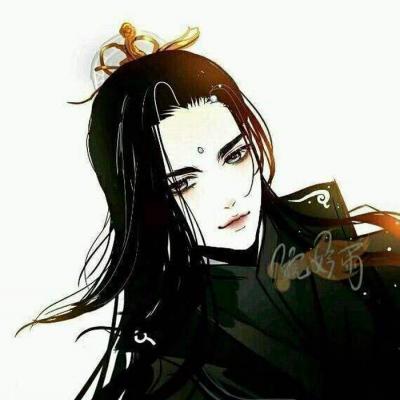 高清好看的古风动漫情头一男一女分开的 古风动漫情侣头像图片