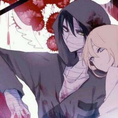 高清丧气的二次元病娇黑化情侣头像 病娇情侣头像一对两张