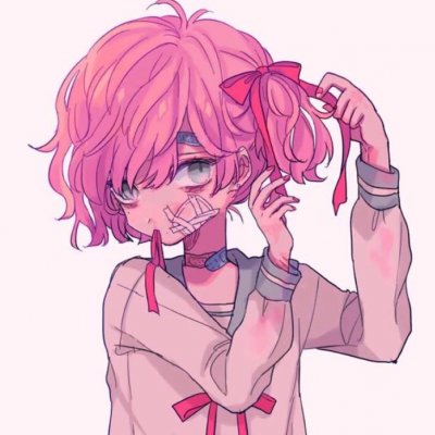 高清丧气的二次元病娇黑化情侣头像 病娇情侣头像一对两张