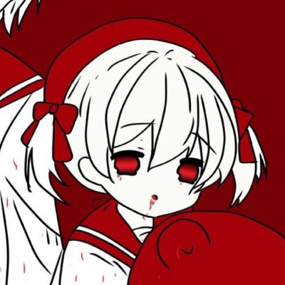 高清丧气的二次元病娇黑化情侣头像 病娇情侣头像一对两张