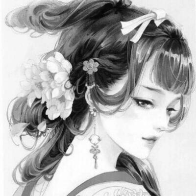 高清唯美的动漫古风情侣头像一对 二次元古风情侣头像一男一女