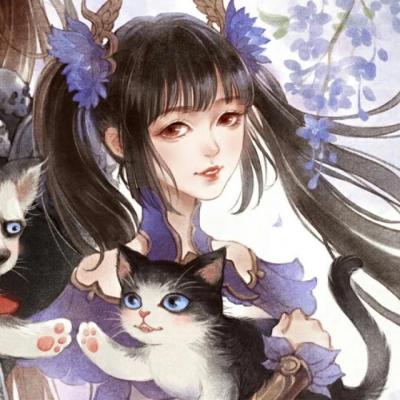 高清唯美的动漫古风情侣头像一对 二次元古风情侣头像一男一女