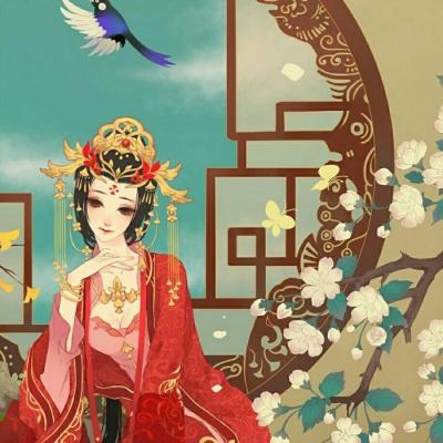 一男一女的古风情侣头像高清两张图片 情侣头像古风唯美一对