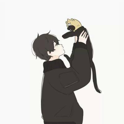 高清好看的动漫情头一对两张单人 情头一男一女分开两张动漫