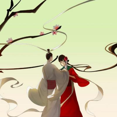 高清绝美的分开的两张古风情侣头像 绝美古风情侣头像两张