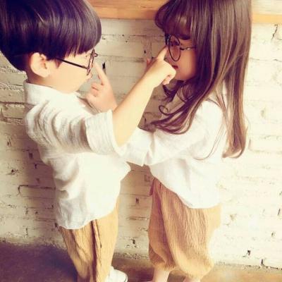 高清可爱的小孩情侣头像超萌一对两张 萌小孩情侣头像一对两张