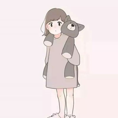 高清可爱的卡通情侣头像一左一右