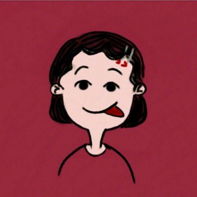 高清好看红色系创意卡通情侣头像图片
