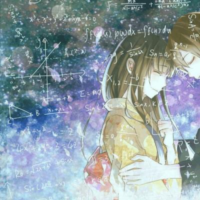 高清带有数学公式动漫情侣头像一对 带有公式的动漫情侣头像