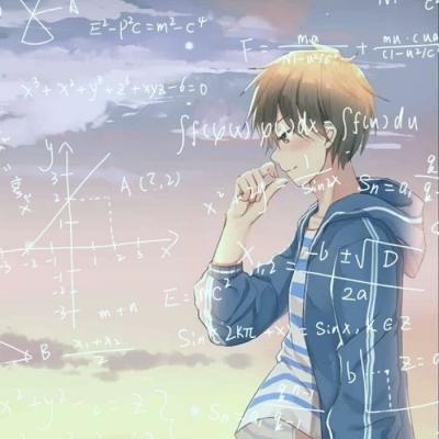 高清带有数学公式动漫情侣头像一对 带有公式的动漫情侣头像