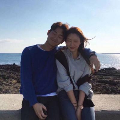高清小清新风格情头好看 一对两张小清新情侣头像
