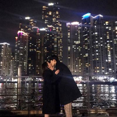 高清小清新风格双人情头 小清新情侣头像一对