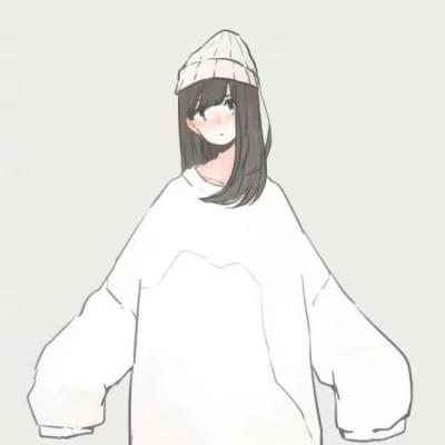 好看高清手绘情头大图 高清简约手绘情侣头像