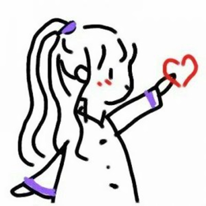 高清创意的情侣简笔画可爱头像一男一女 创意简笔画情侣头像图片
