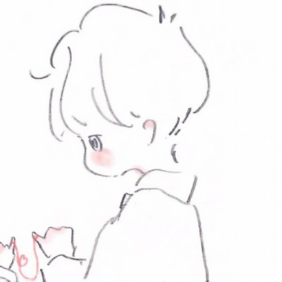 高清手绘的一对简笔画一左一右头像图片 男女简笔画情侣头像