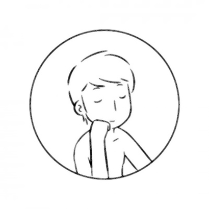 高清手绘的一对简笔画一左一右头像图片 男女简笔画情侣头像
