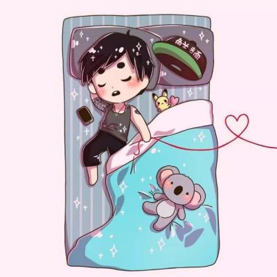 高清有创意的手绘情头大图 手绘情侣头像一对两张